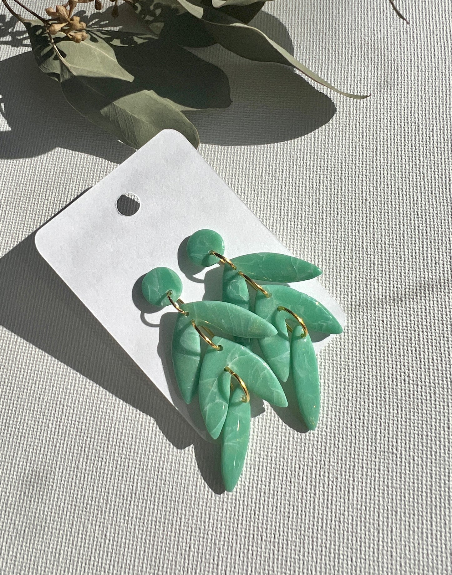 Jade Polymer Clay Earrings