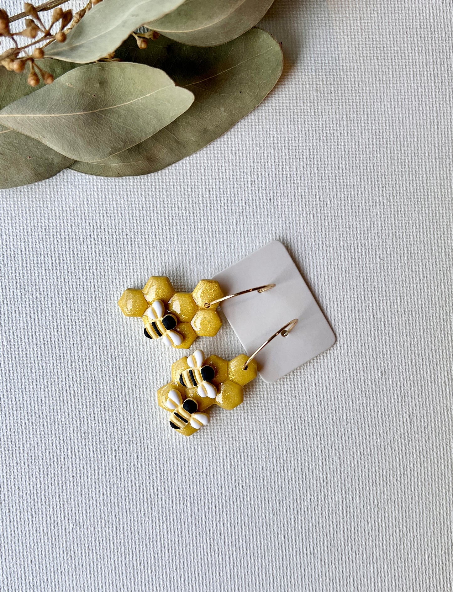 Honey Bee Dangle Hoops