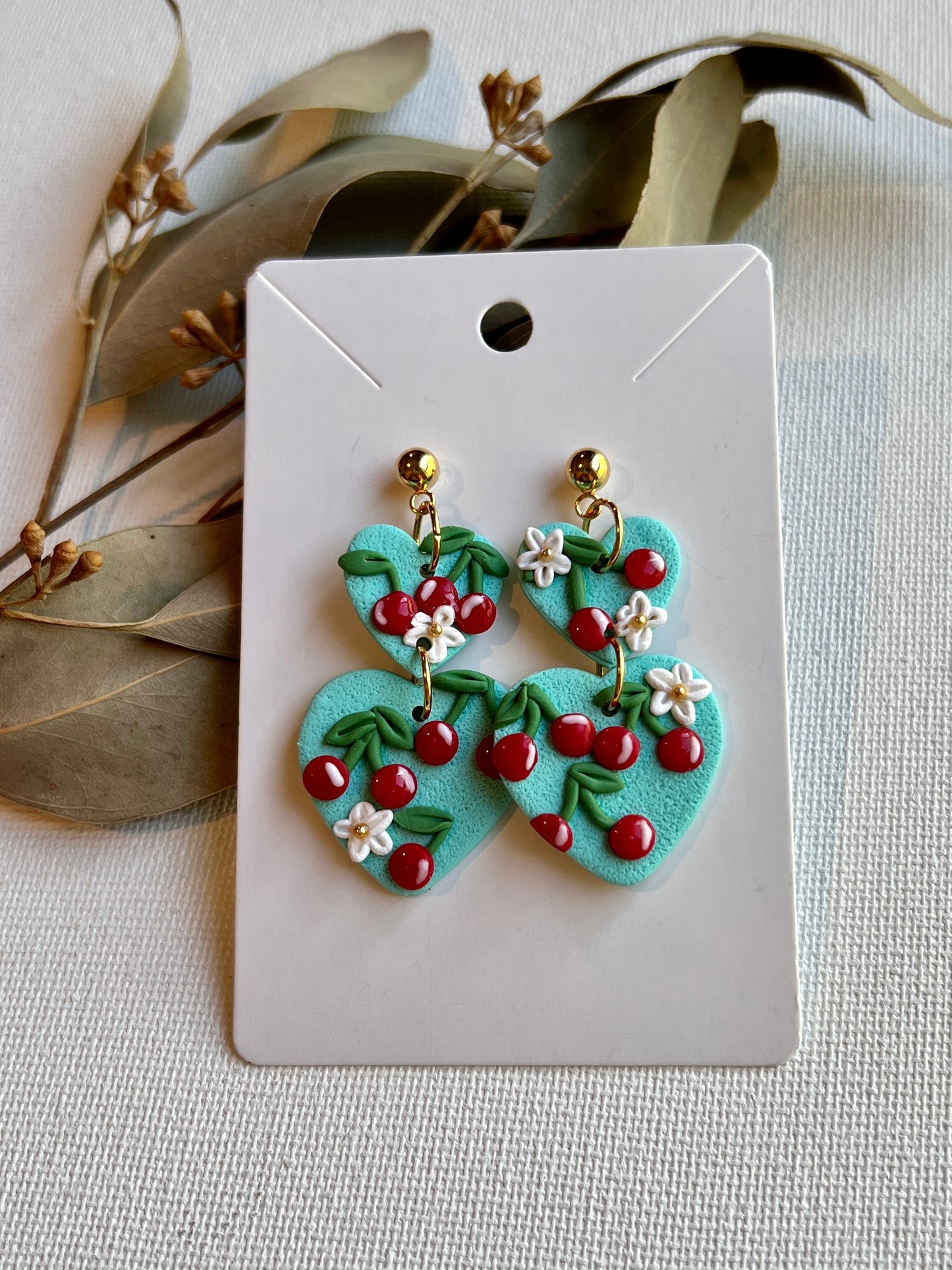 Cherry Bomb Polymer Earrings