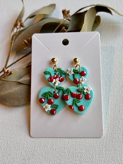 Cherry Bomb Polymer Earrings