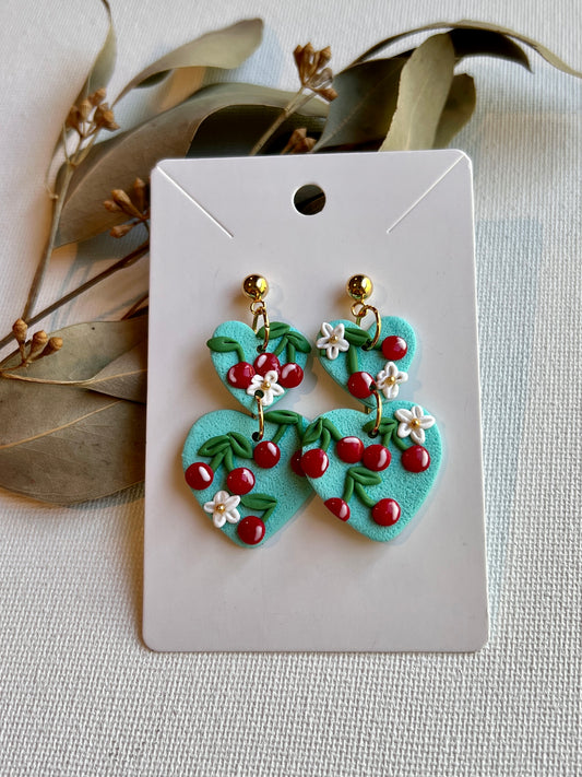 Cherry Bomb Polymer Earrings