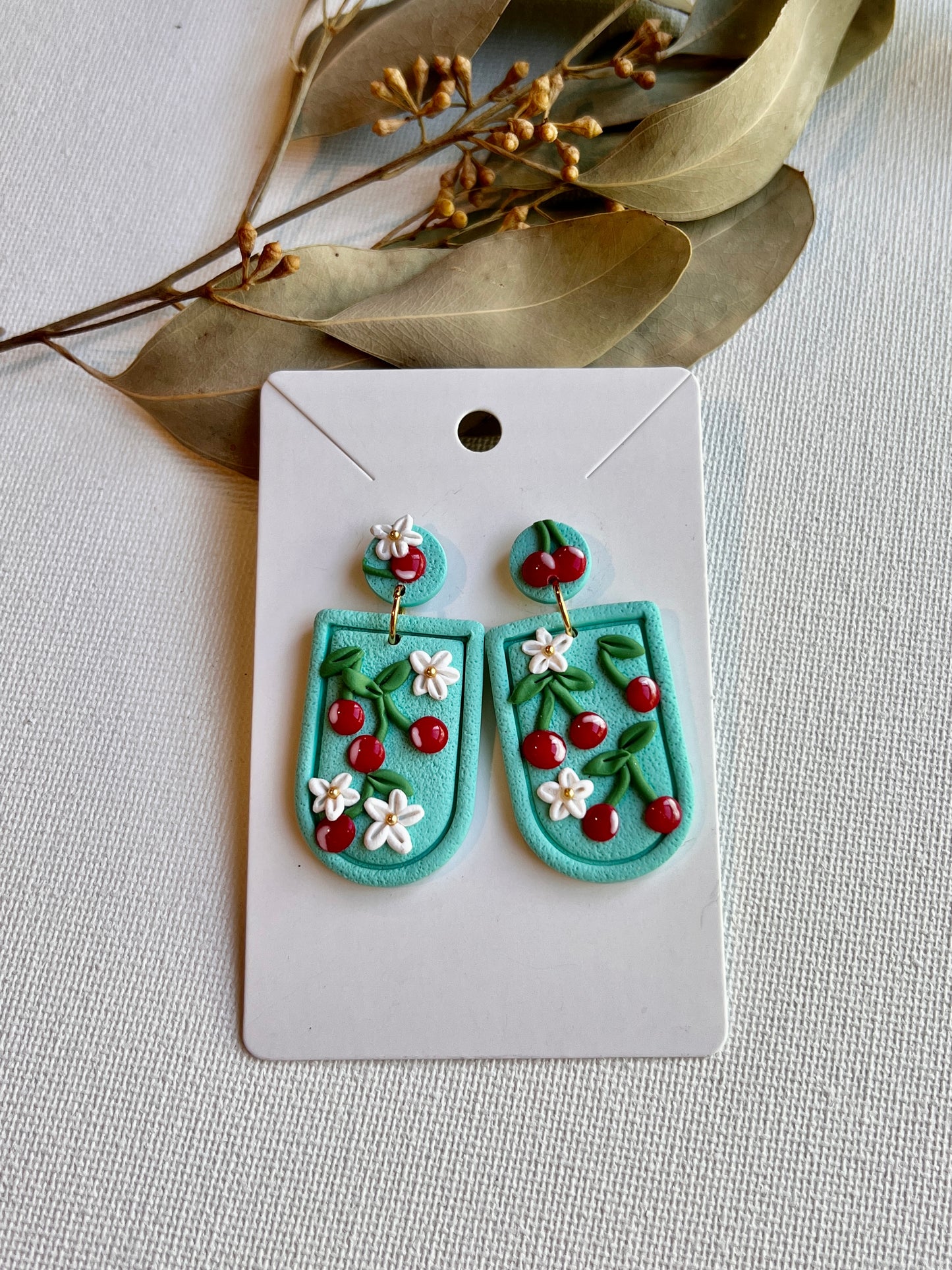 Cherry Bomb Polymer Earrings