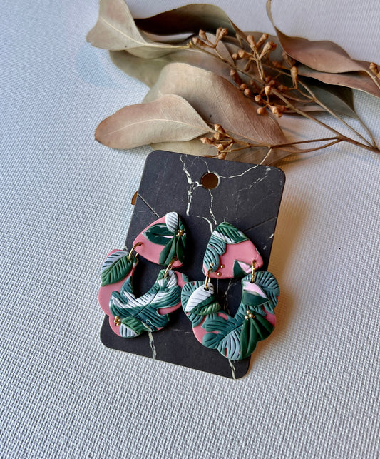 Tropical Garden Polymer Clay Earrings