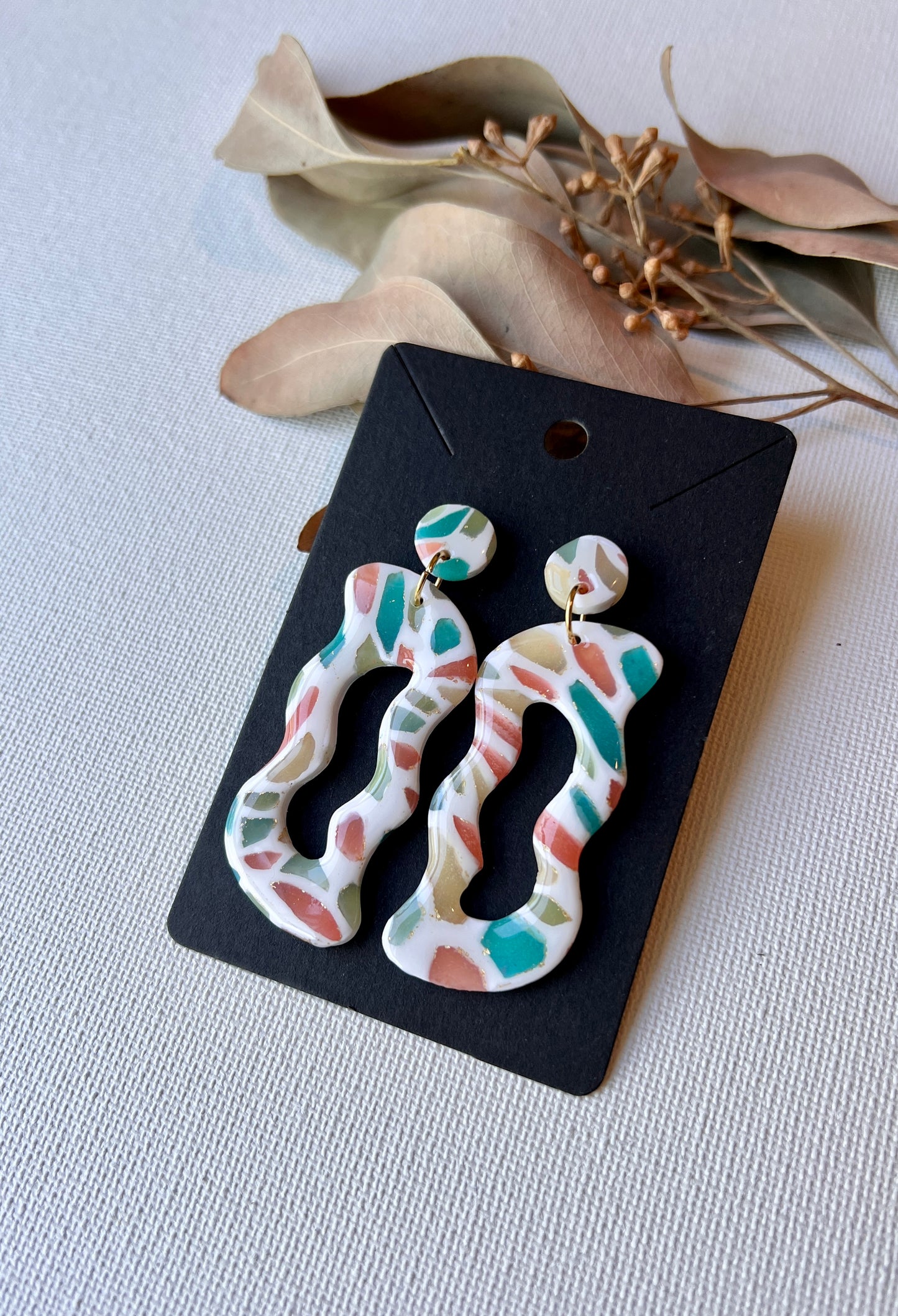 Kaleidoscope Polymer Clay Dangles