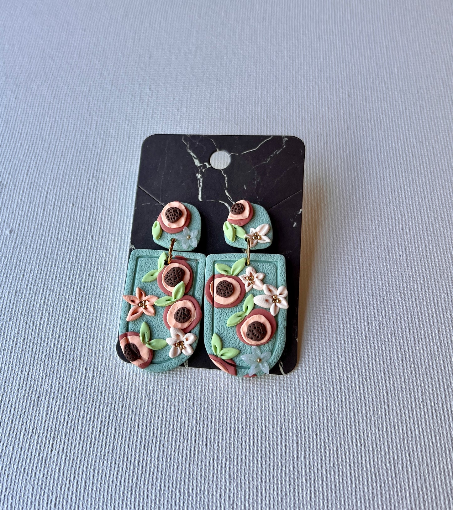 Peach Tea Polymer Clay Dangles